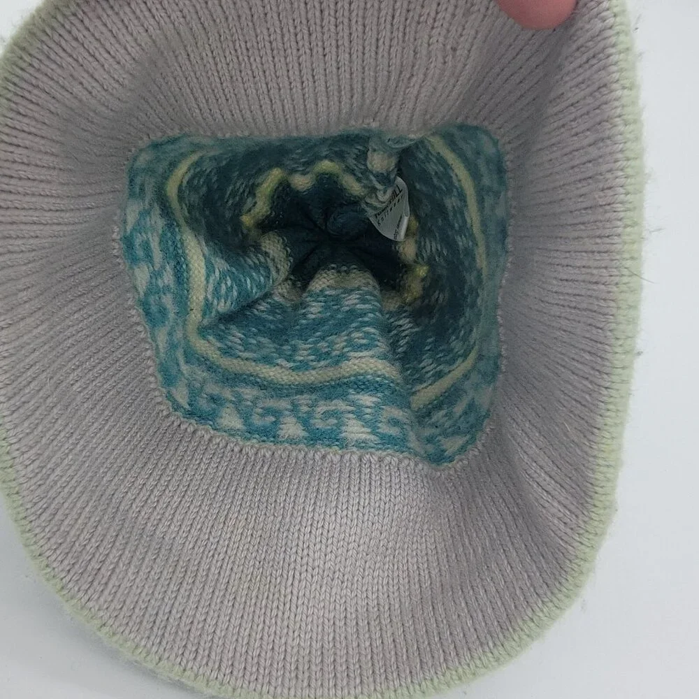 KD‎ Hill Girls 100% Wool Knit Beanie Nordic Fair Isle